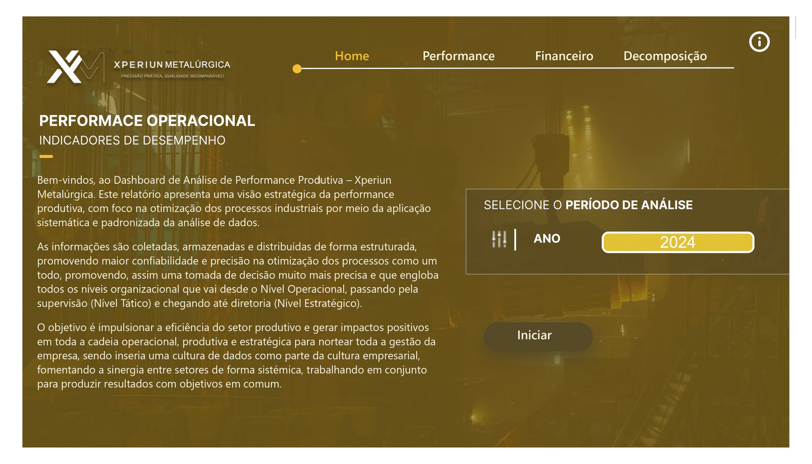 Projeto de Power BI para Metalúrgica: Otimização de Processos Produtivos e Gerenciais