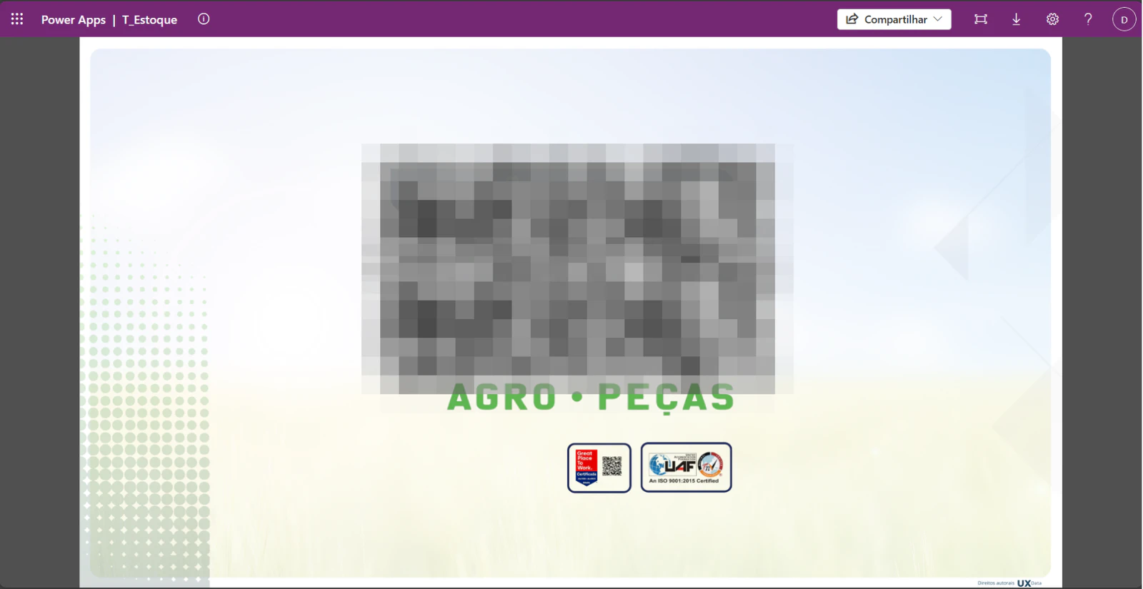 Solução em PowerApps para gestão de estoque.