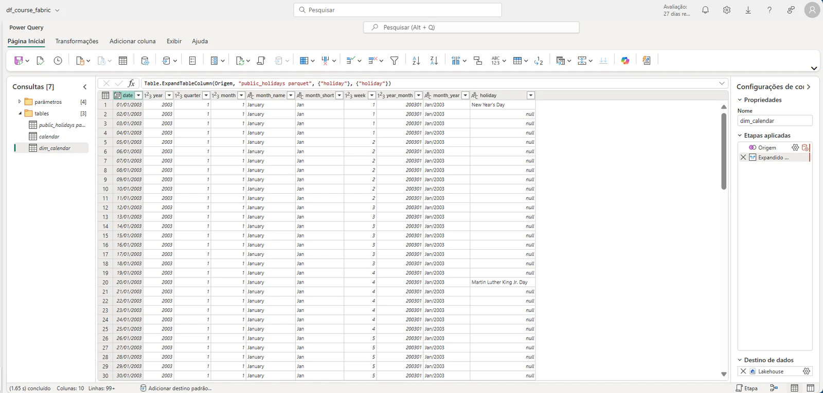 Projeto End-to-End | Microsoft Fabric (Lakehouse, Pipeline, Dataflow, Power BI).
